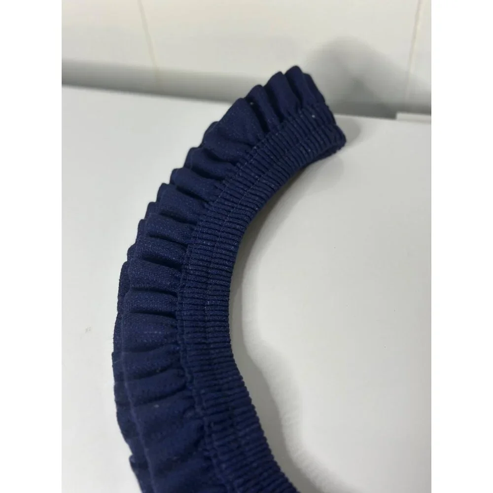 Longaberger Navy Blue Elastic Ruffle‎ Basket Protector Band 13.5